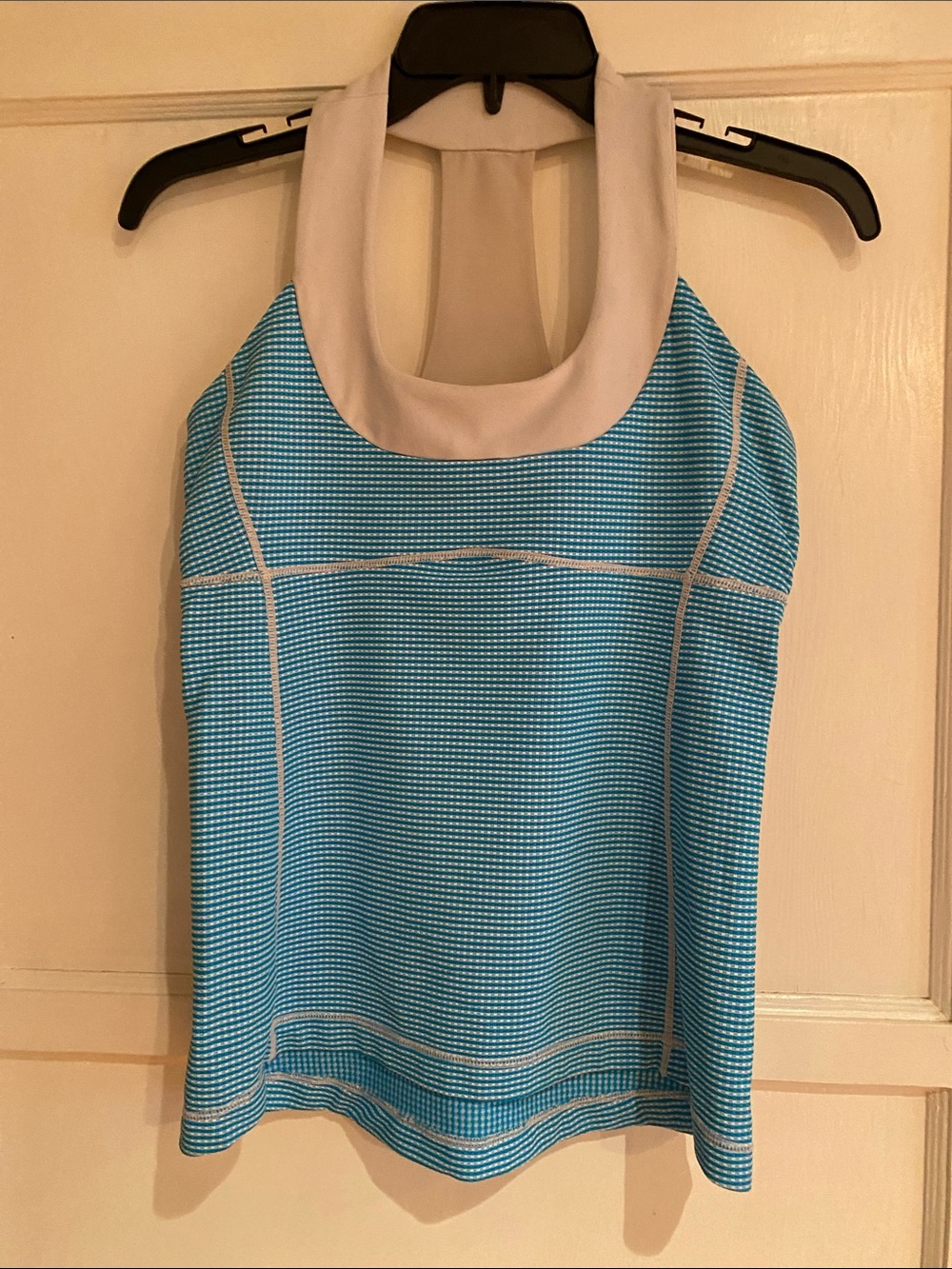 lululemon athletica Light Blue and White gingham Top